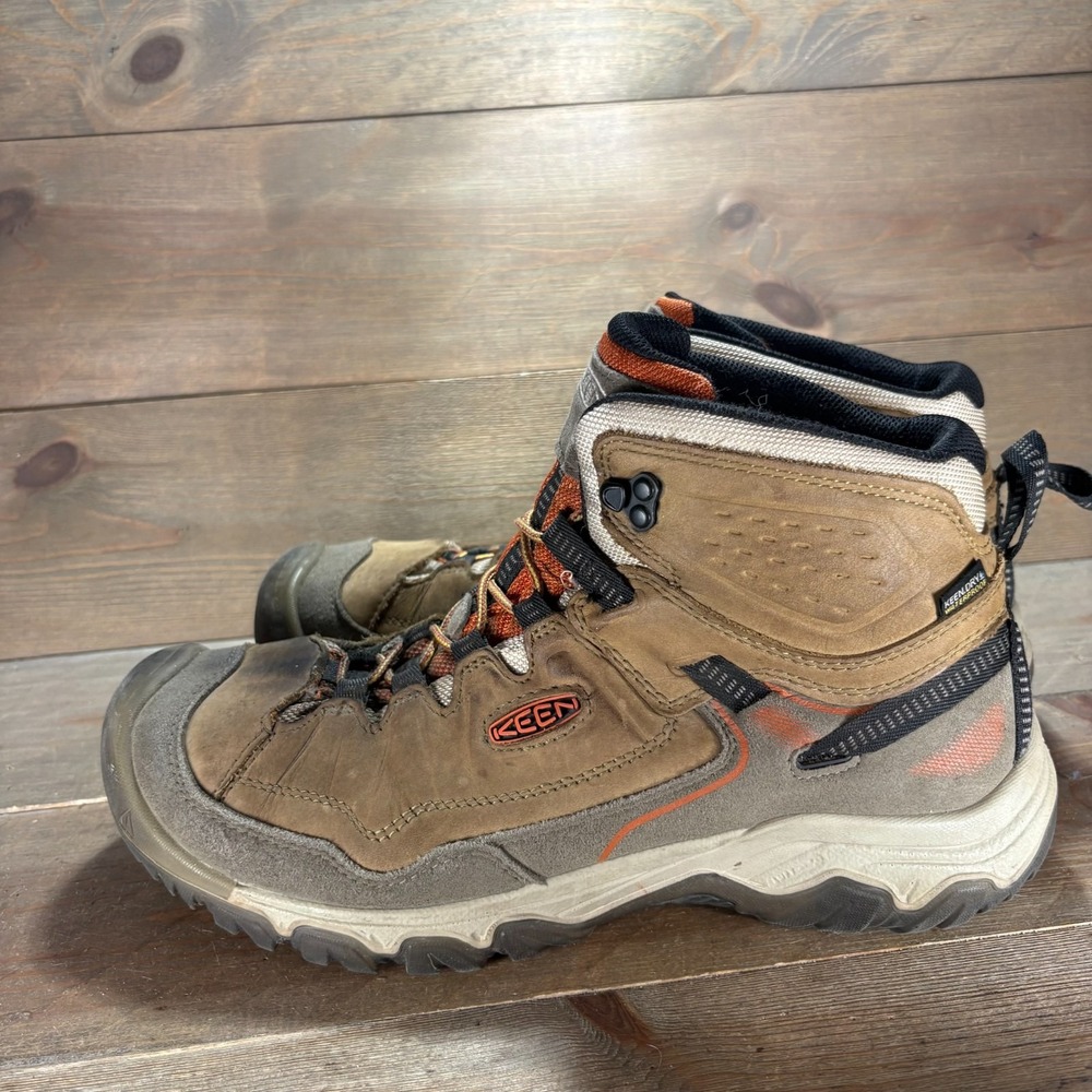 Keen Targhee IV Mens size 12 shoes Brown Waterproof Lace Up Hiking Boots
